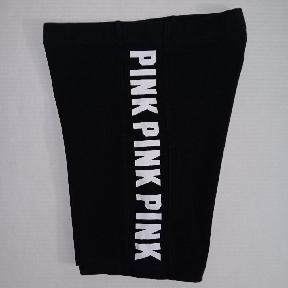 PINK BY VICTORIA'S SECRET BIKER SHORTS BLACK WHITE SIZE (SP) SMALL PETITE